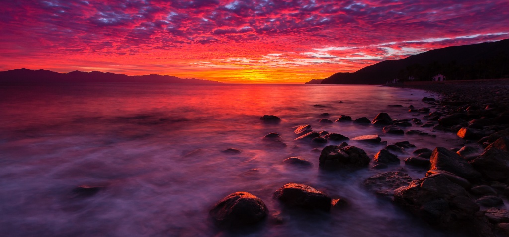 Brilliant Sunrise, Rancho Las Cruces, Sea of Cortez, Baja California, Mexico
