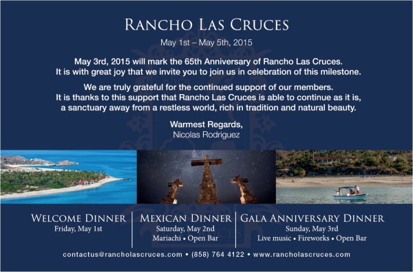 65th Anniversary Rancho Las Cruces Invitation